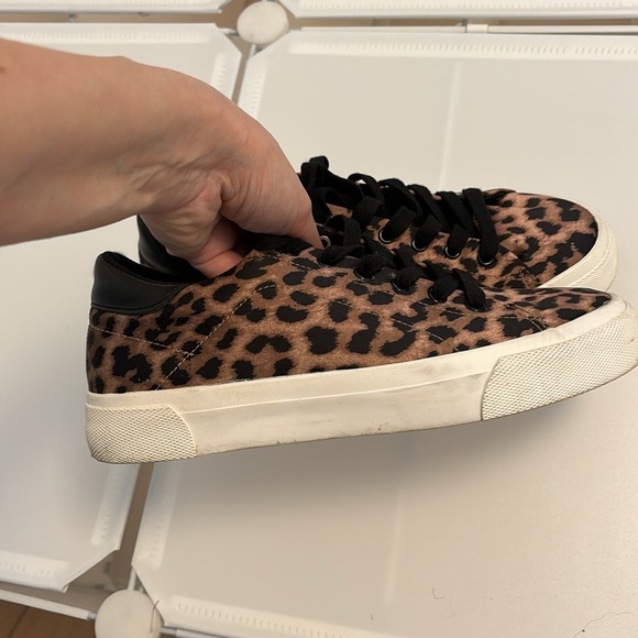 Zara leopard print satin sneakers - Picture 2 of 7